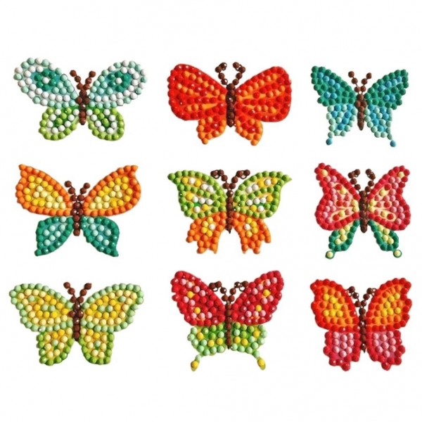 Round Butterfly Children Cartoon Stickers