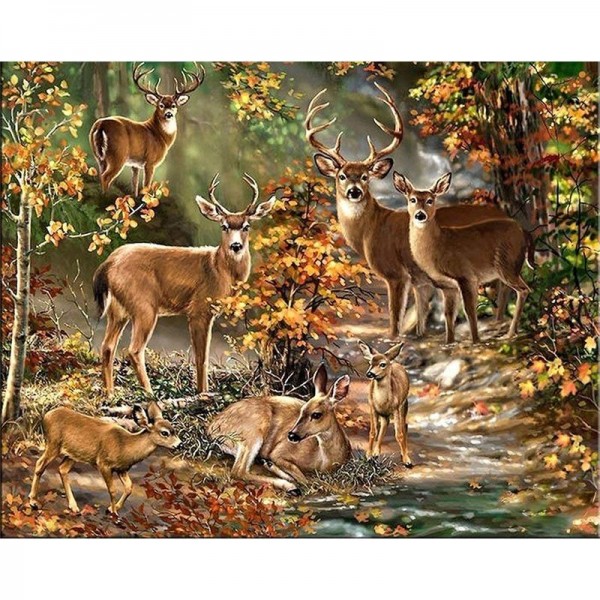Hirsch - 18 Diamond Painting Diamant Malerei
