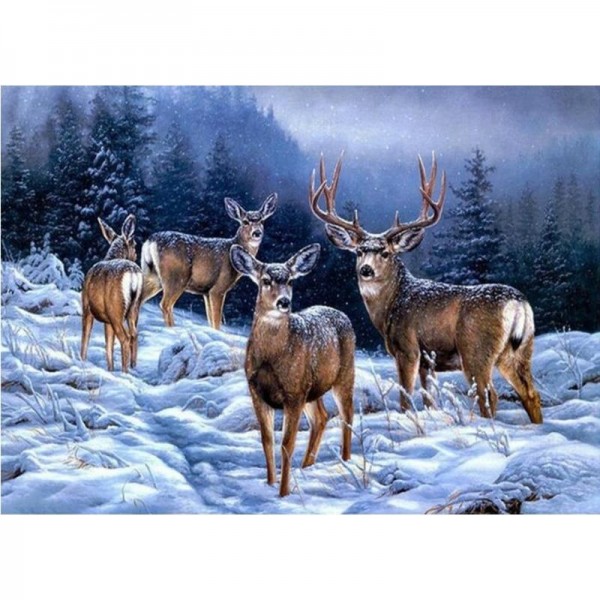 Hirsch - 12 Diamond Painting Diamant Malerei