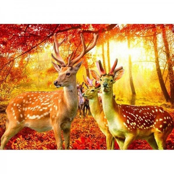 Hirsch - 9 Diamond Painting Diamant Malerei