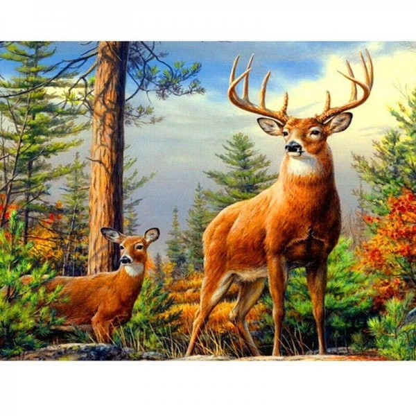 Hirsch - 10 Diamond Painting Diamant Malerei