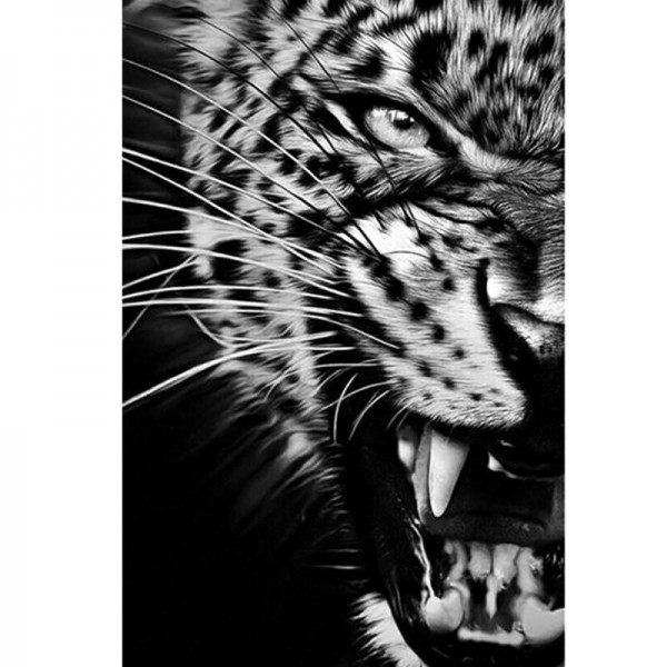 Aggressive Raubkatze Diamond Painting Diamant Malerei