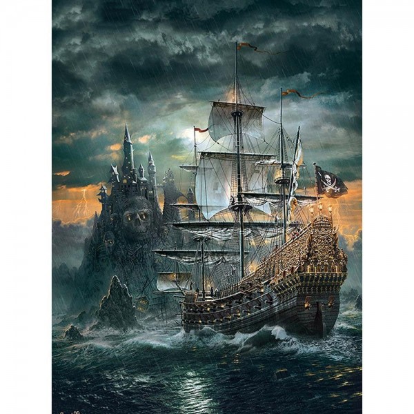 Schiff mit speziellem Hintergrund Diamond Painting Diamant Malerei