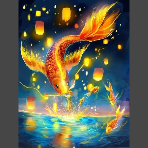 Fisch 4 Diamond Painting Diamant Malerei