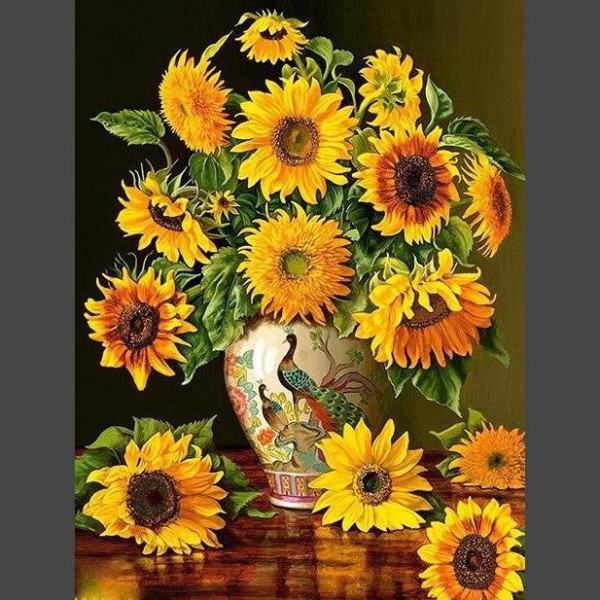 Sonnenblumen in Vase Diamond Painting Diamant Malerei