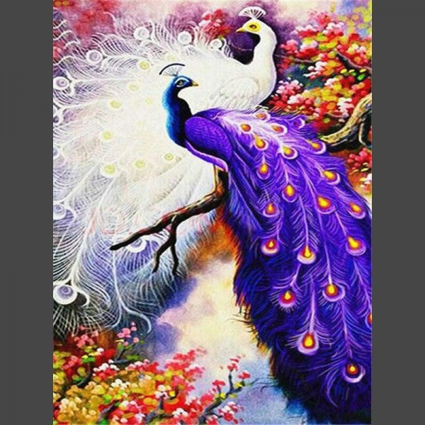 2 Pfaue Fanatsie Diamond Painting Diamant Malerei