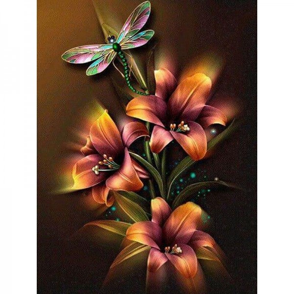 Leuchtende Blumen Diamond Painting Diamant Malerei