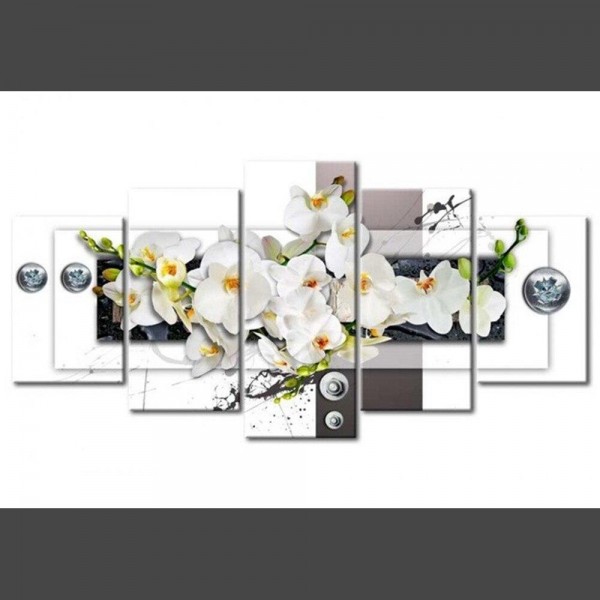 Orchideen 4 Multi Panel Diamond Painting Diamant Malerei