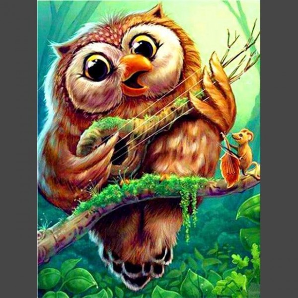 Fantasie Eule 9 Diamond Painting Diamant Malerei