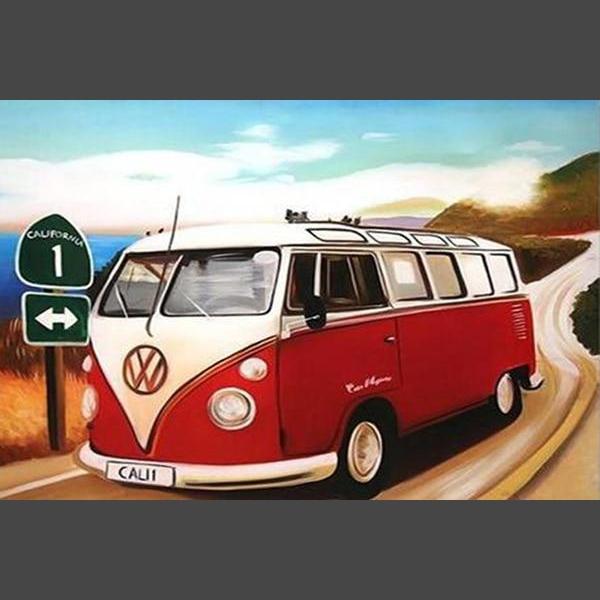 VW Bulli 12 Diamond Painting Diamant Malerei