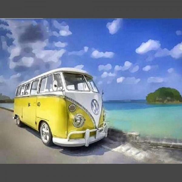 VW Bulli 11 Diamond Painting Diamant Malerei
