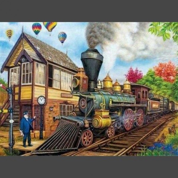 Lokomotive 7 Diamond Painting Diamant Malerei