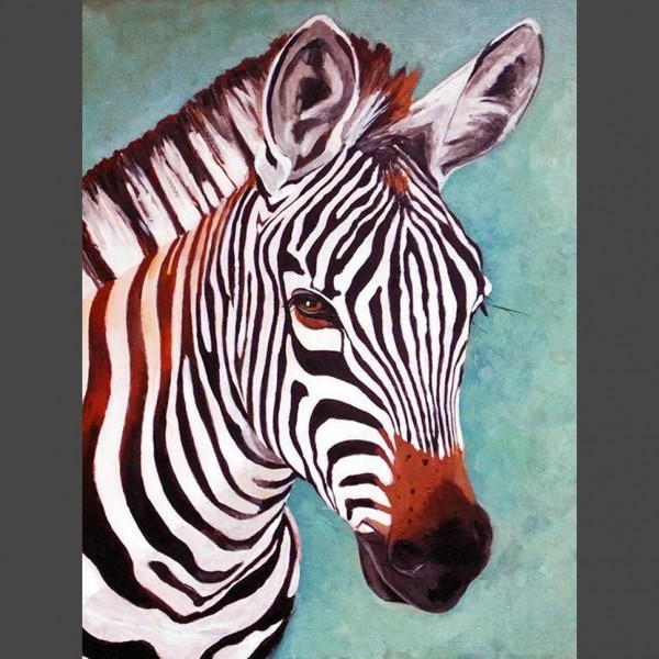 Zebra rot Diamond Painting Diamant Malerei