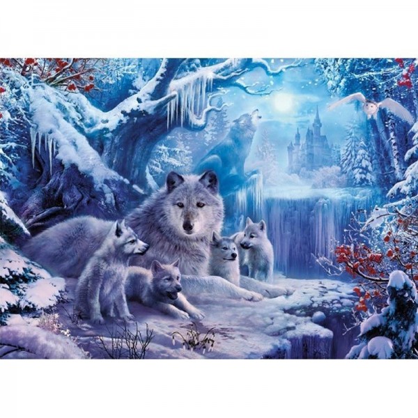 Wölfe im eisernen Wald Diamond Painting Diamant Malerei