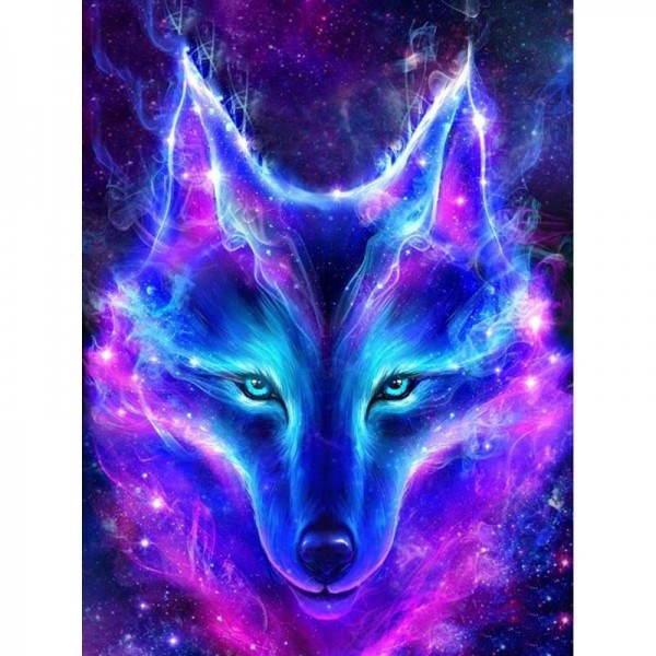 Galaxy Wolf Diamond Painting Diamant Malerei