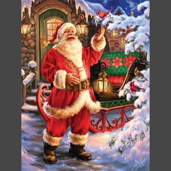 Weihnachtsmann 4 Diamond Painting Diamant Malerei