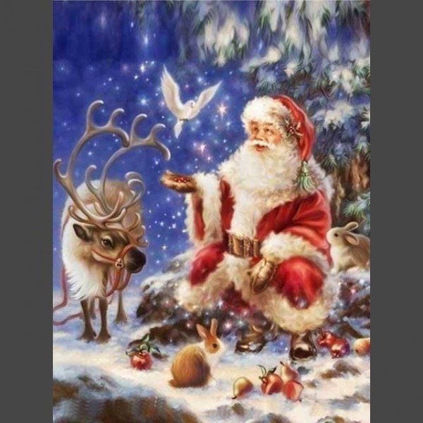 Weihnachtsmann 5 Diamond Painting Diamant Malerei