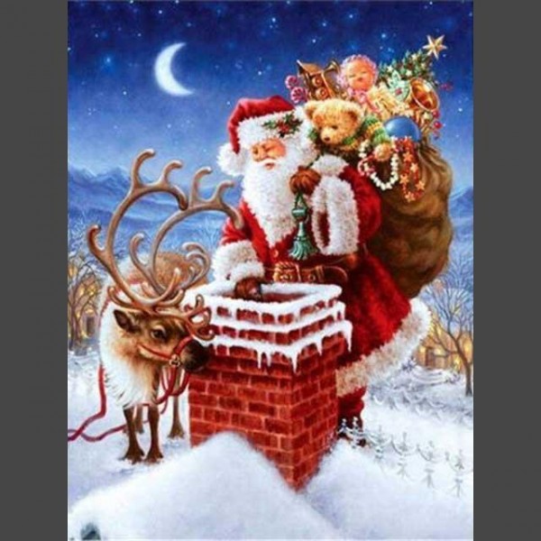 Weihnachtsmann 15 Diamond Painting Diamant Malerei