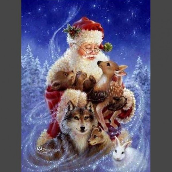 Weihnachtsmann 2 Diamond Painting Diamant Malerei
