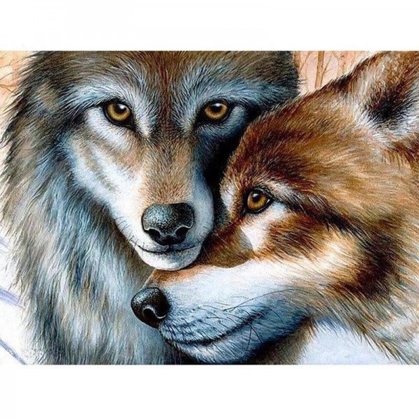 Wolf gezeichnet Diamond Painting Diamant Malerei