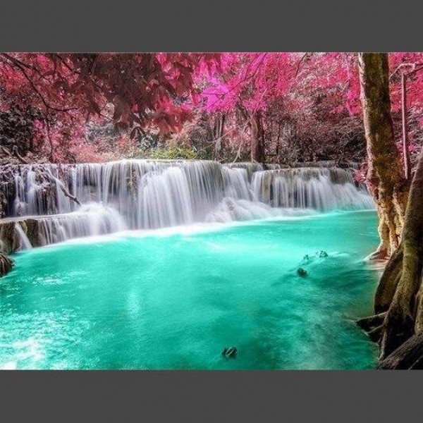 Wasserfall 5 Diamond Painting Diamant Malerei