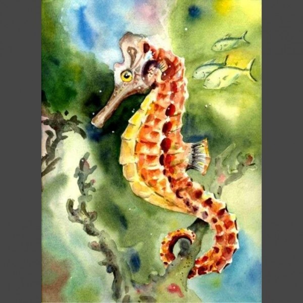 Seepferd 1 Diamond Painting Diamant Malerei