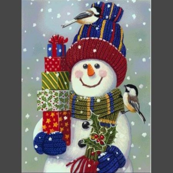 Schneemann 11 Diamond Painting Diamant Malerei