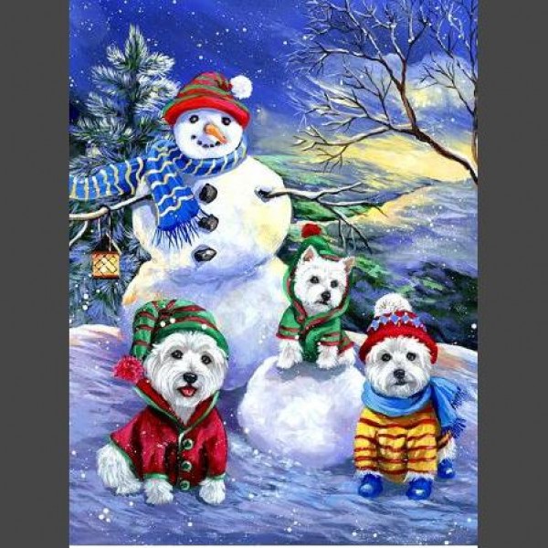 Schneemann 8 Diamond Painting Diamant Malerei