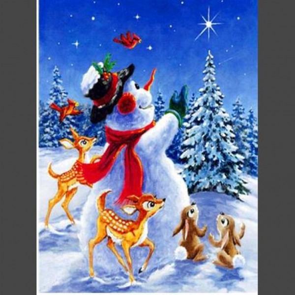 Schneemann 9 Diamond Painting Diamant Malerei