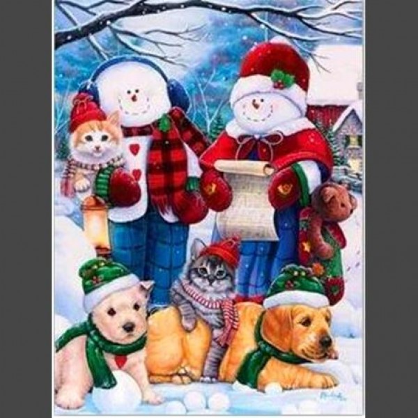Schneemann 7 Diamond Painting Diamant Malerei