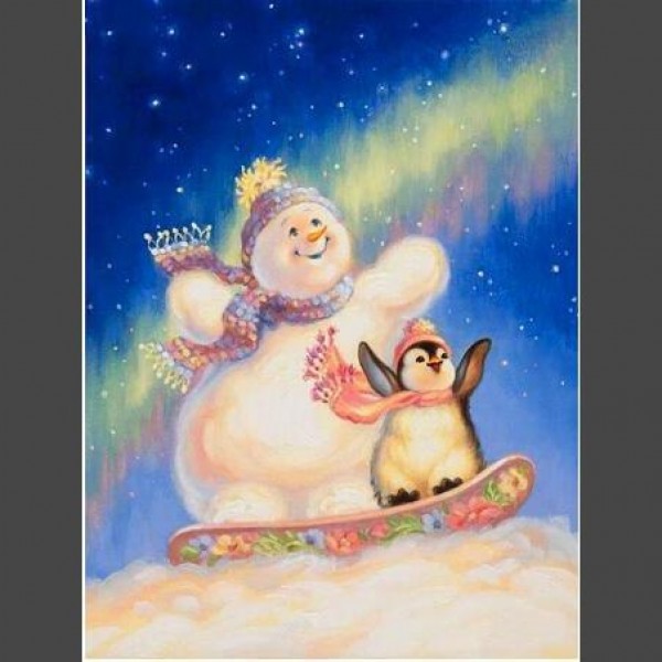 Schneemann 3 Diamond Painting Diamant Malerei