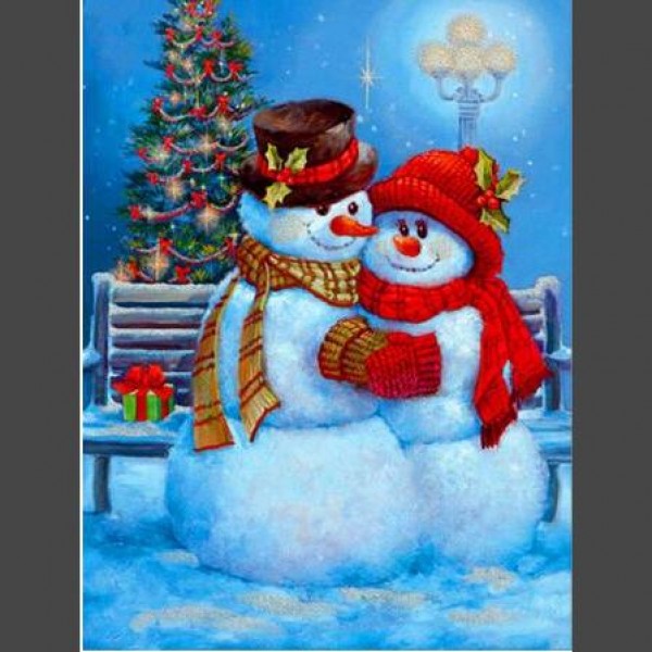 Schneemann 2 Diamond Painting Diamant Malerei