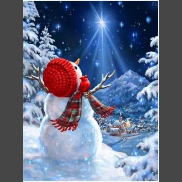 Schneemann 5 Diamond Painting Diamant Malerei