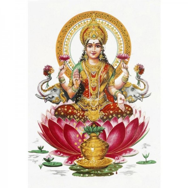 Hindu Lakshmi Diamond Painting Diamant Malerei