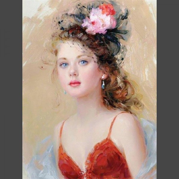 Pinup Frau Diamond Painting Diamant Malerei