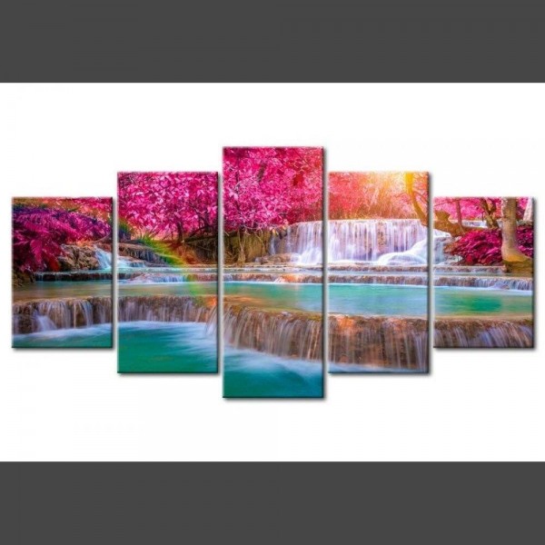 Wasserfall Multi Panel Diamond Painting Diamant Malerei