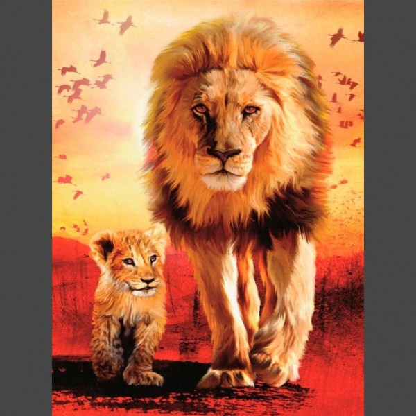 Löwe 03 Diamond Painting Diamant Malerei