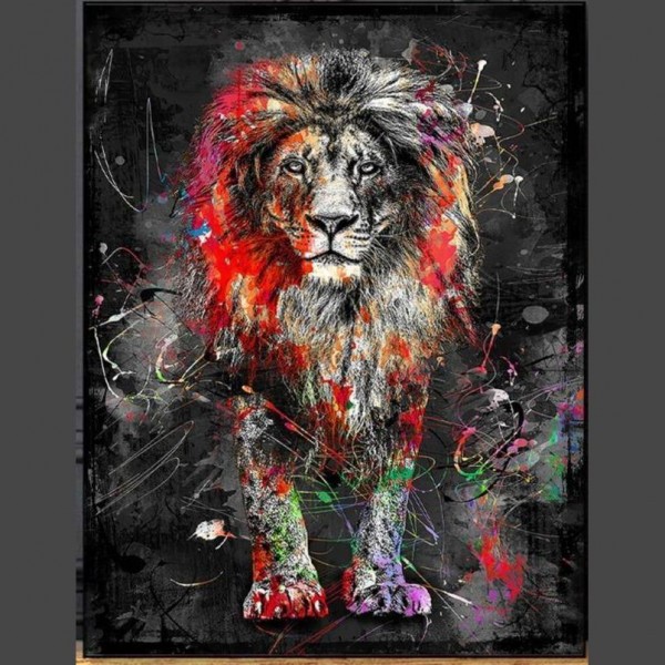 Löwen Kunstwerk Diamond Painting Diamant Malerei