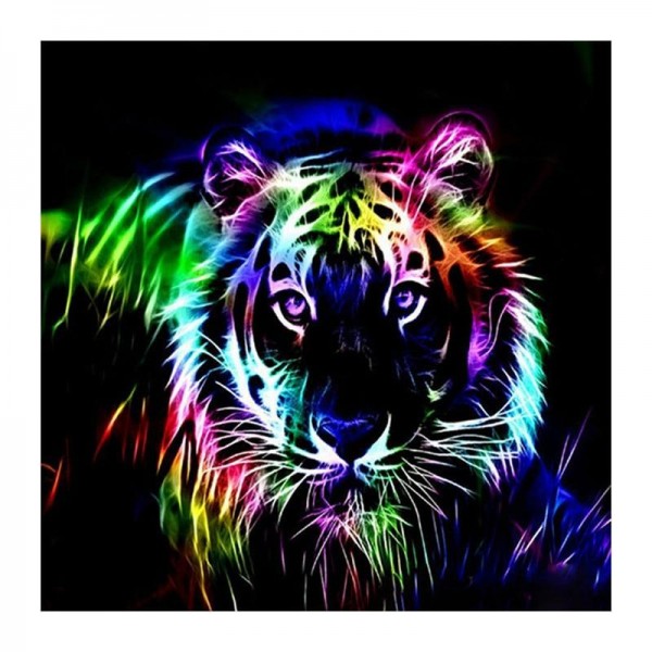 Leuchtender Tiger Diamond Painting Diamant Malerei