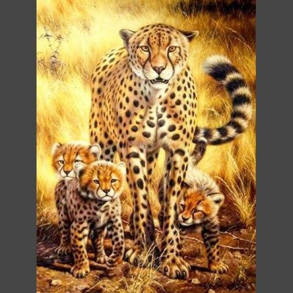 Leopard - 7 Diamond Painting Diamant Malerei