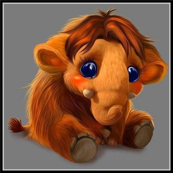 Das Mammutbaby Diamond Painting Diamant Malerei 4SA12