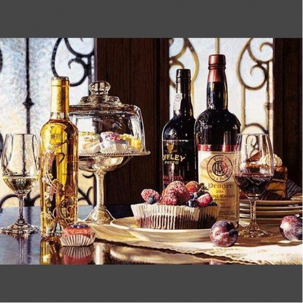 Wein Flaschen Diamond Painting Diamant Malerei