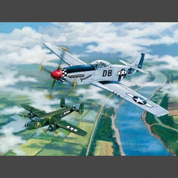 Flugzeug - 12 Diamond Painting Diamant Malerei