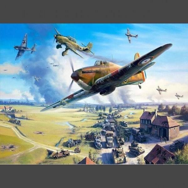 Flugzeug - 10 Diamond Painting Diamant Malerei