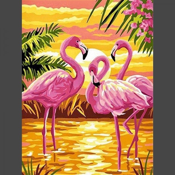 Flamingo 6 Diamond Painting Diamant Malerei