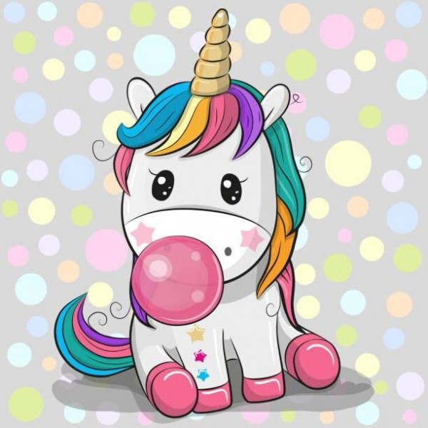 Kinder - Einhorn 2 Diamond Painting Diamant Malerei