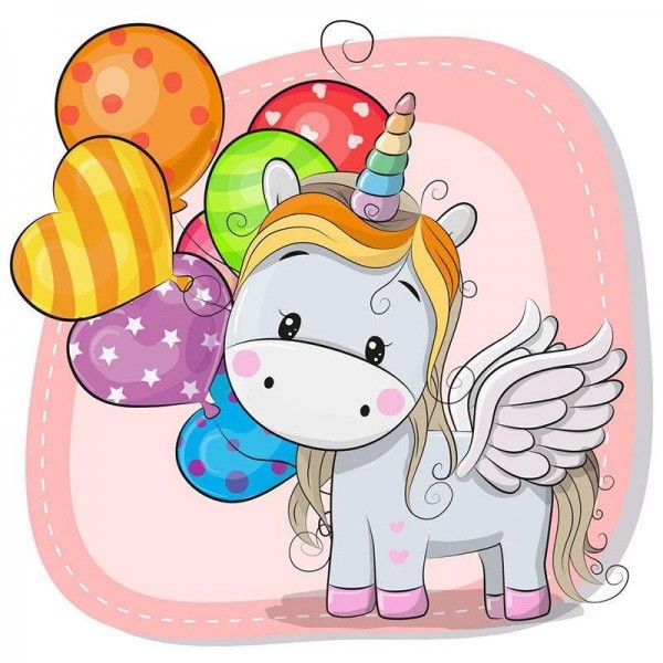 Kinder - Einhorn 6 Diamond Painting Diamant Malerei