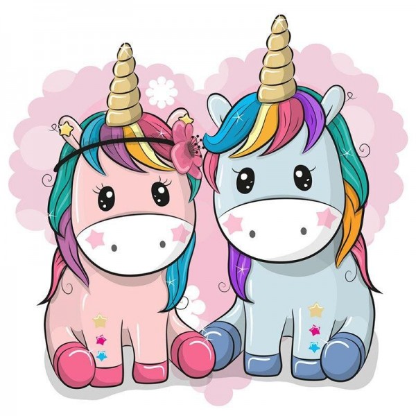 Kinder - Einhorn 4 Diamond Painting Diamant Malerei