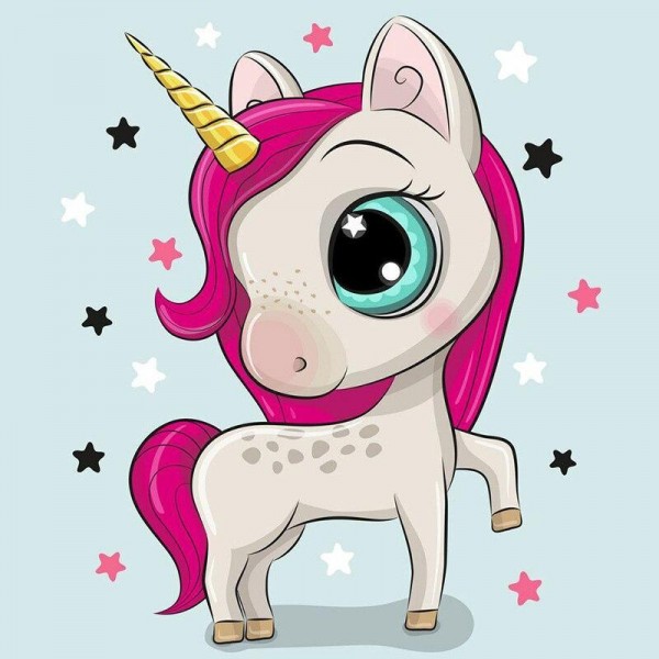 Kinder - Einhorn 8 Diamond Painting Diamant Malerei
