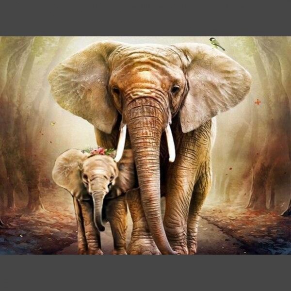 Elefant 11 Diamond Painting Diamant Malerei
